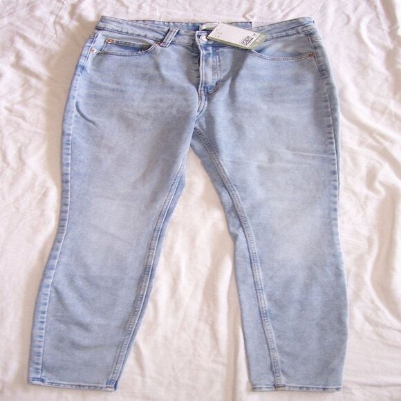 H&M Light Blue Denim Skinny High Waist Denim Jeans 42 10 - Picture 1 of 2